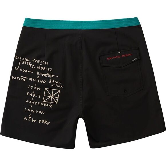 NEW Roark x Basquiat Mens Size 40 Chiller 17" Mixtape Basquiat Board Short Black - Picture 2 of 9